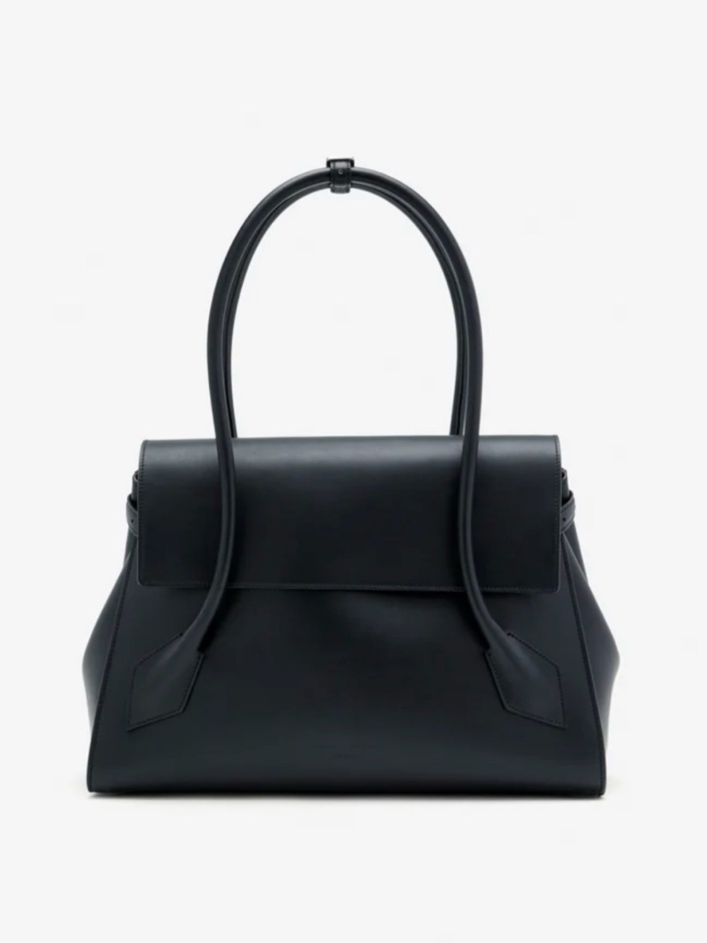 Proenza Schouler Black Leather Tote with Top Handles Made in Italy